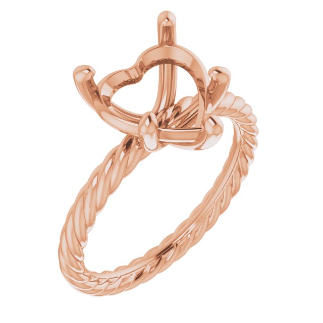Solitaire Rope Engagement Ring