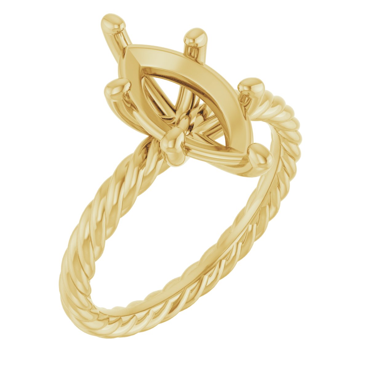 Solitaire Rope Engagement Ring