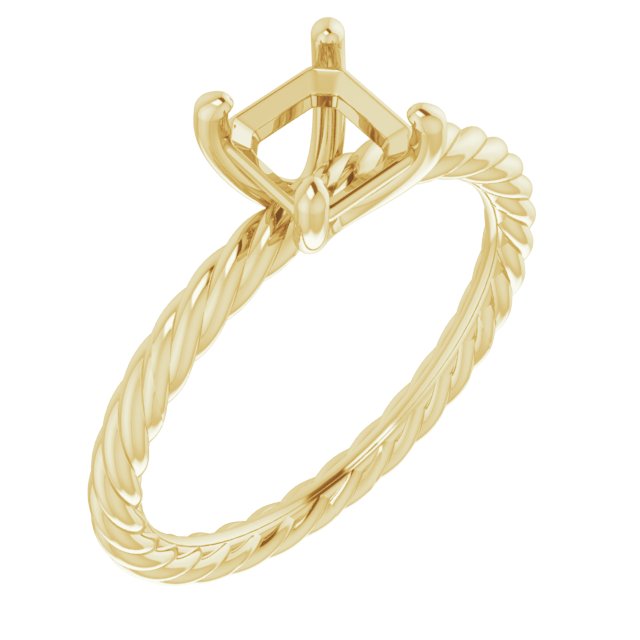 Solitaire Rope Engagement Ring