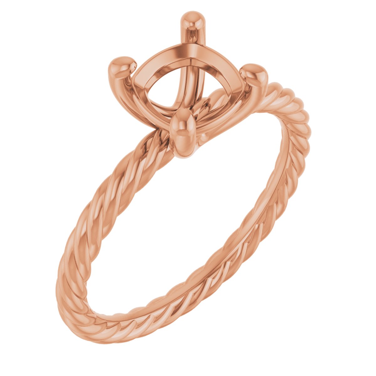 Solitaire Rope Engagement Ring