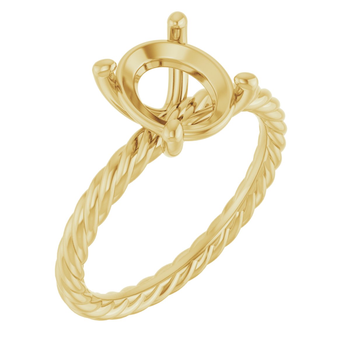 Solitaire Rope Engagement Ring