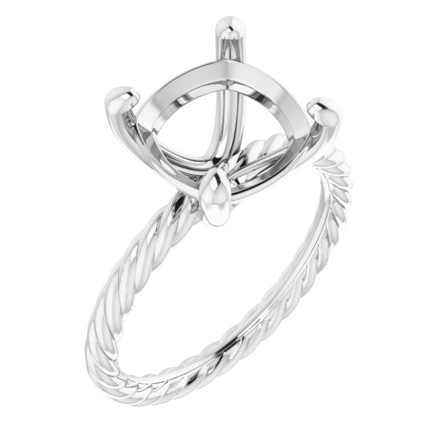 Solitaire Rope Engagement Ring