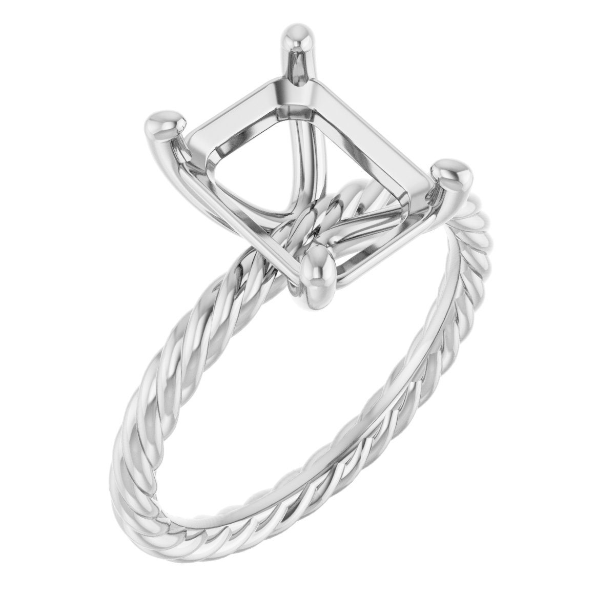 Solitaire Rope Engagement Ring