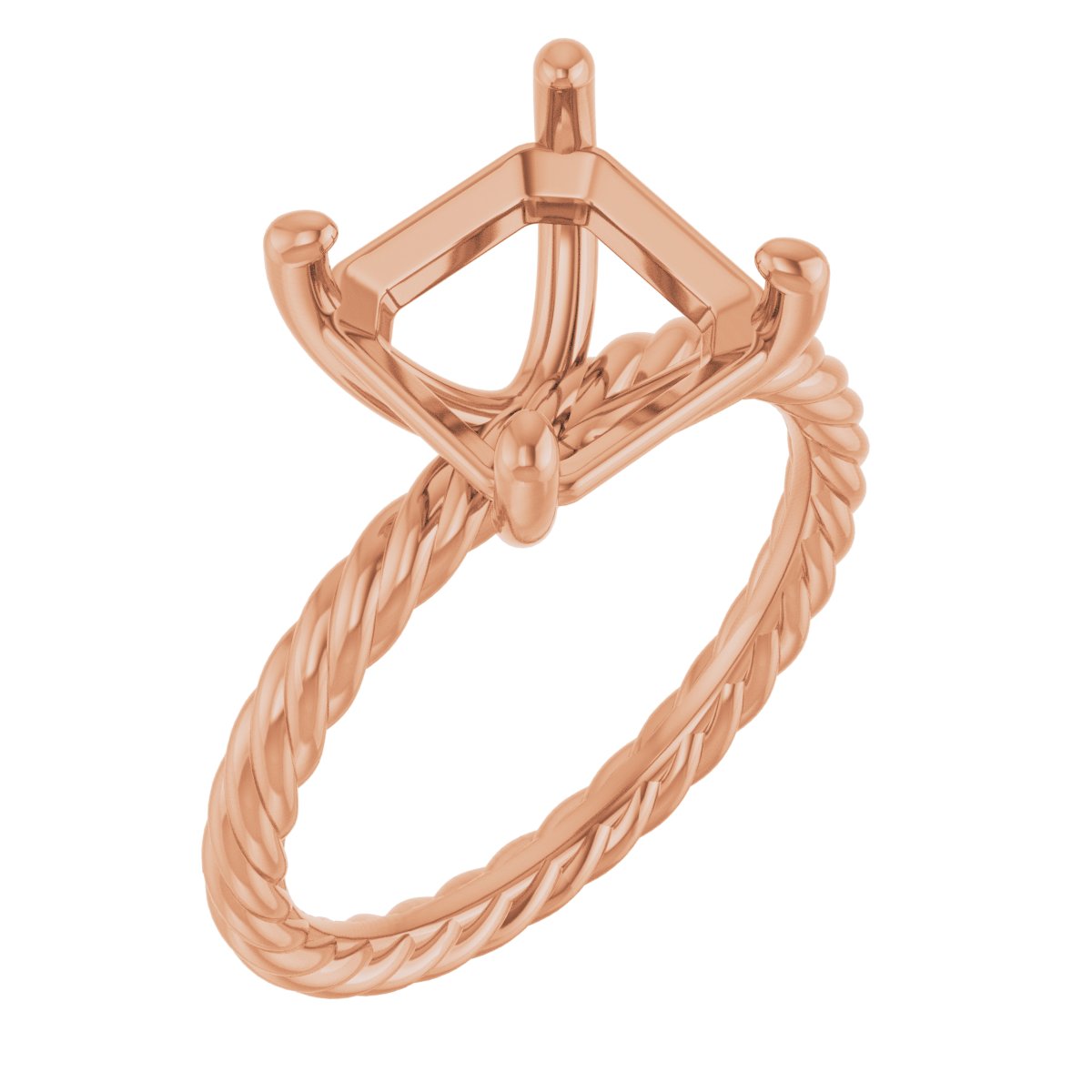 Solitaire Rope Engagement Ring