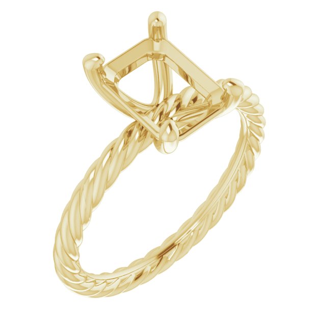 Solitaire Rope Engagement Ring