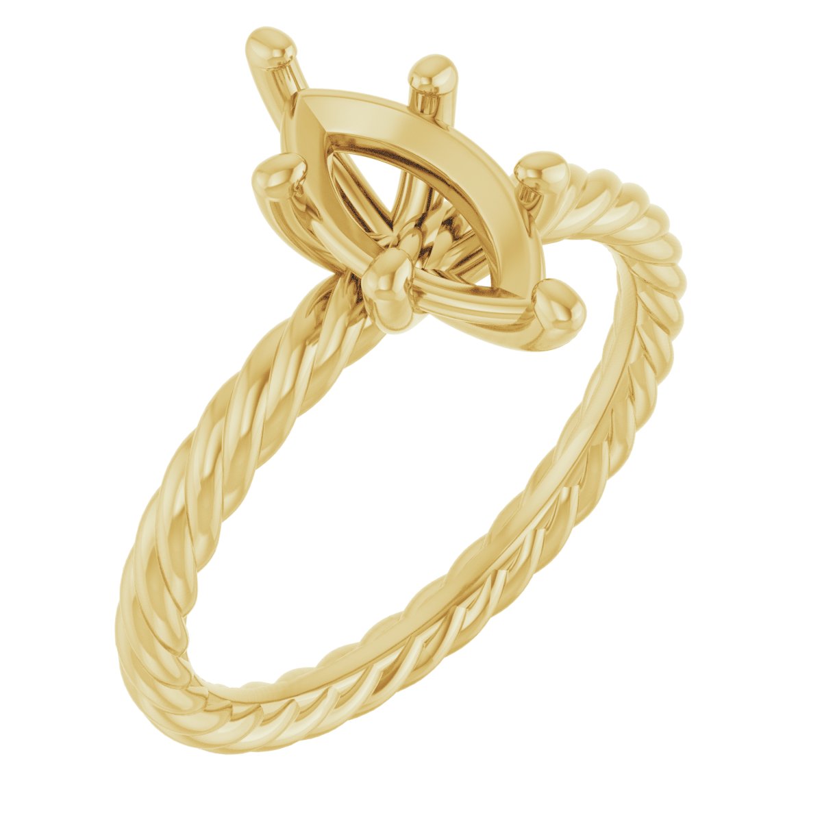 Solitaire Rope Engagement Ring