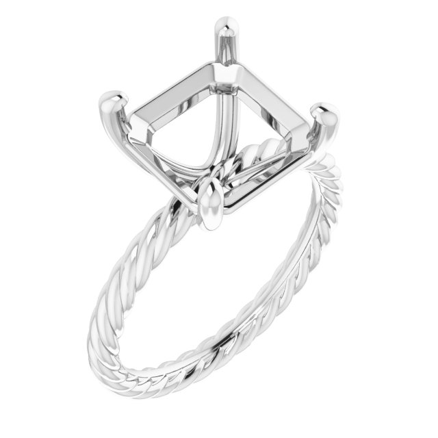 Solitaire Rope Engagement Ring