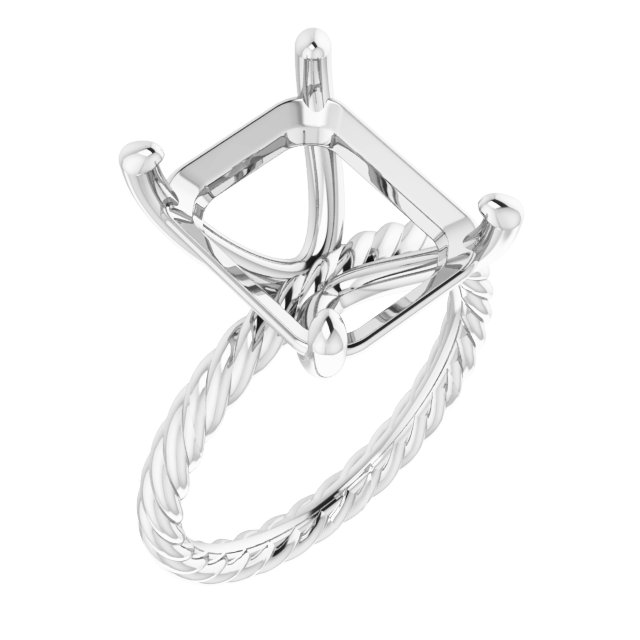 Solitaire Rope Engagement Ring