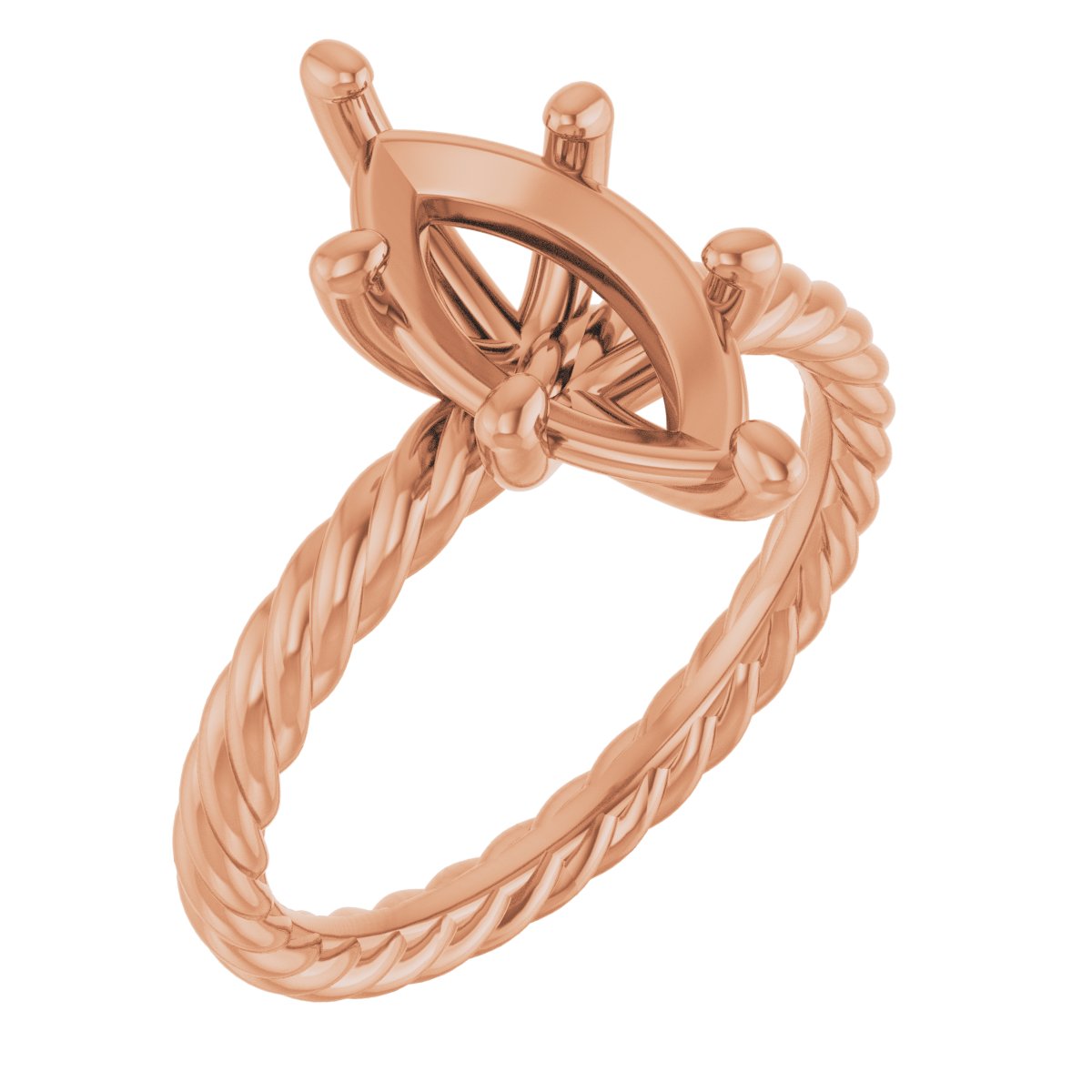 Solitaire Rope Engagement Ring