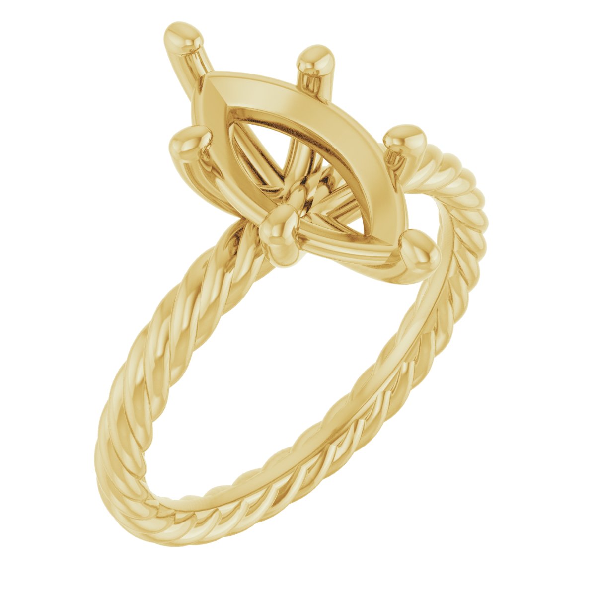 Solitaire Rope Engagement Ring