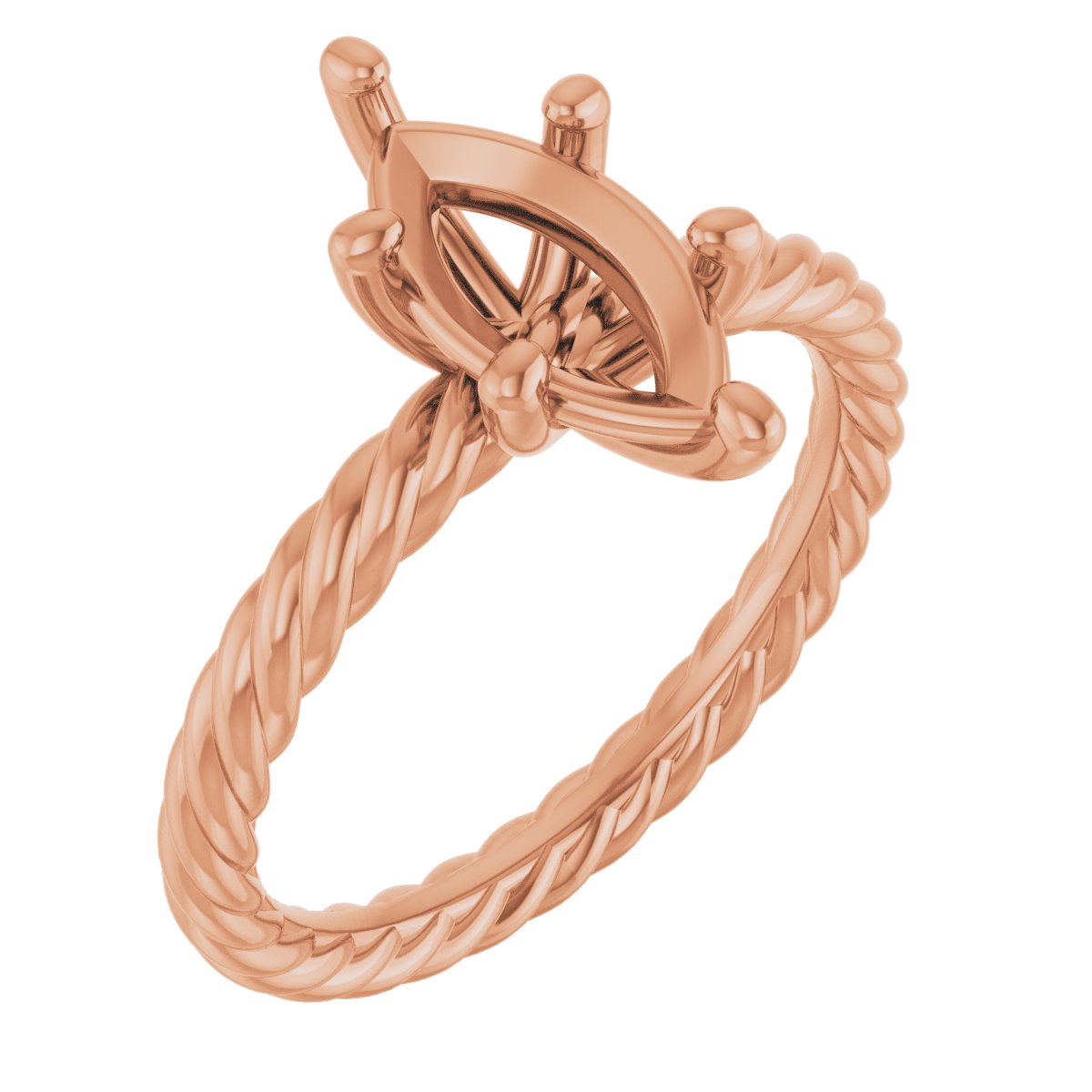 Solitaire Rope Engagement Ring
