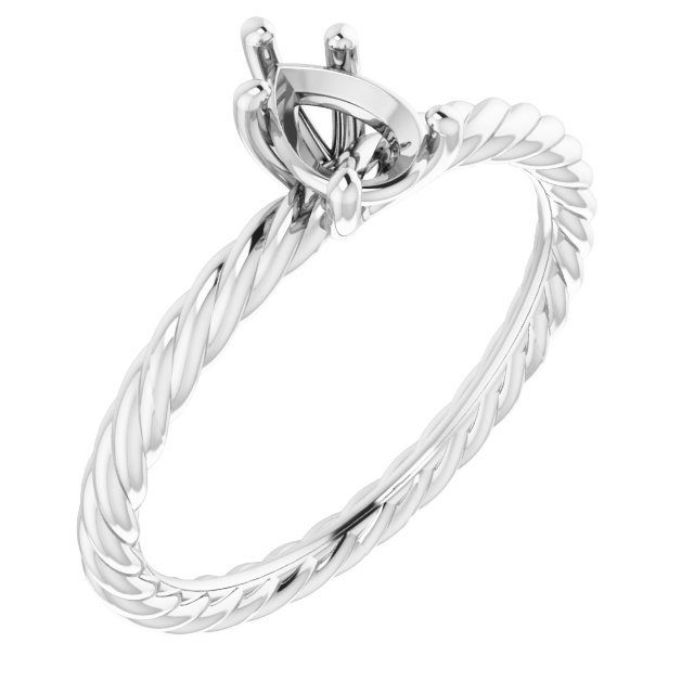 Solitaire Rope Engagement Ring