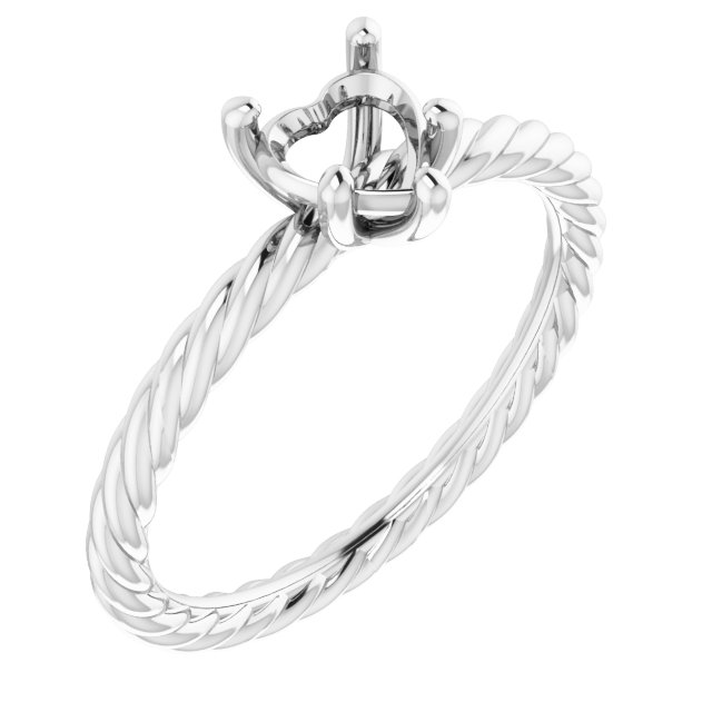 Solitaire Rope Engagement Ring
