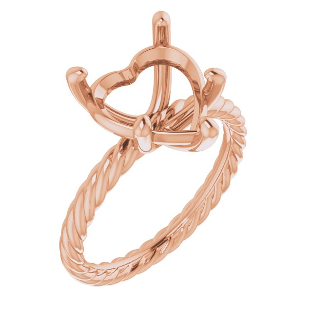Solitaire Rope Engagement Ring