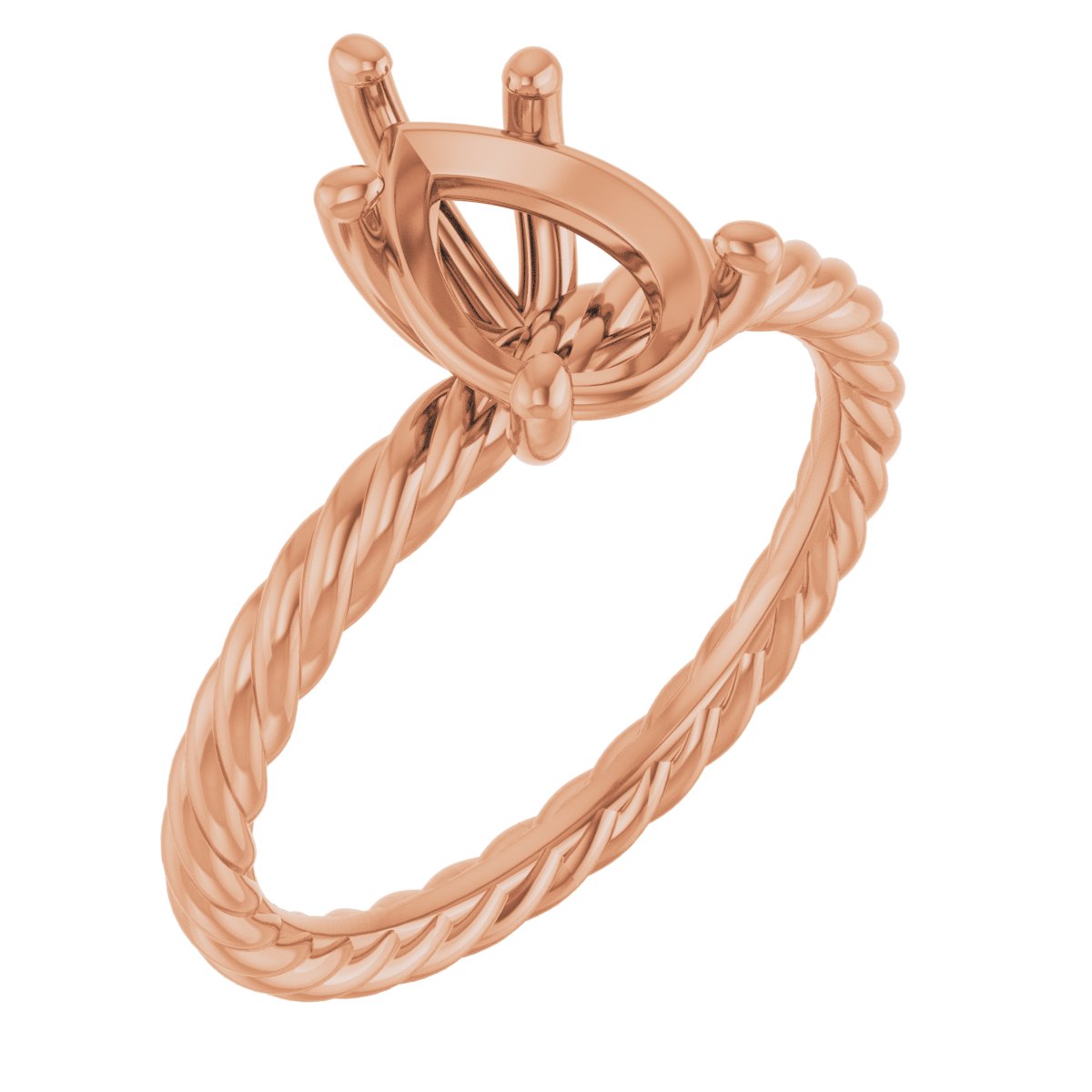 Solitaire Rope Engagement Ring