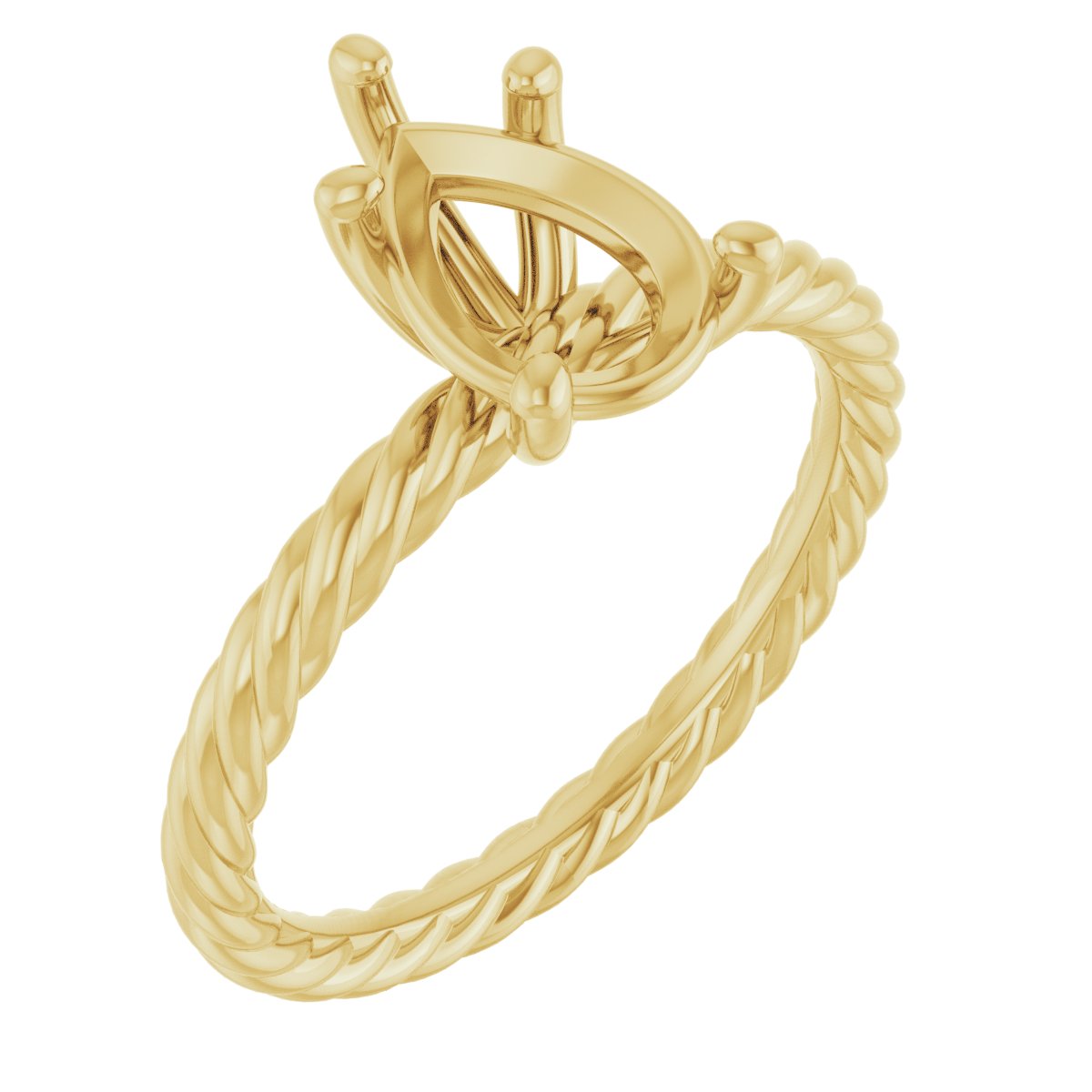 Solitaire Rope Engagement Ring