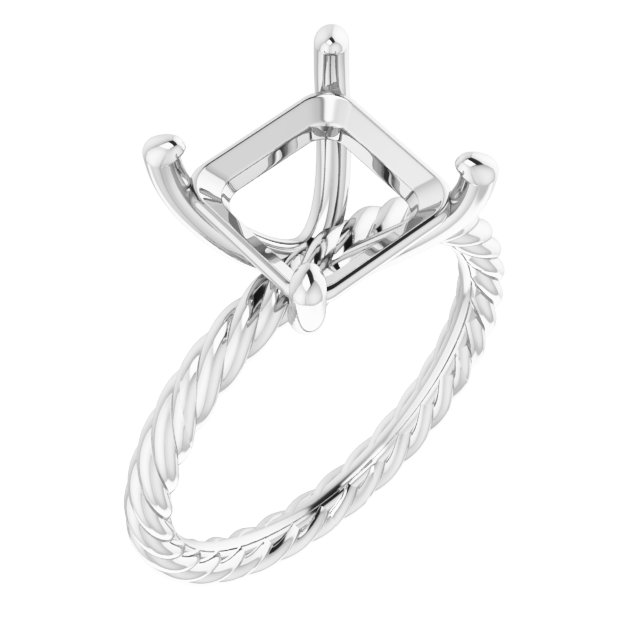 Solitaire Rope Engagement Ring