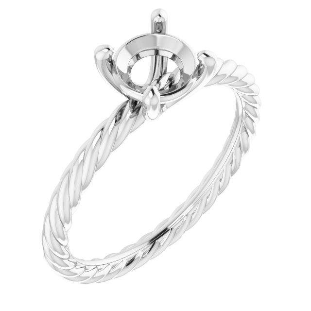 Solitaire Rope Engagement Ring
