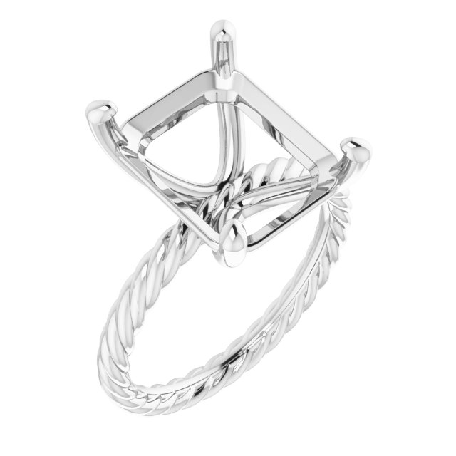 Solitaire Rope Engagement Ring
