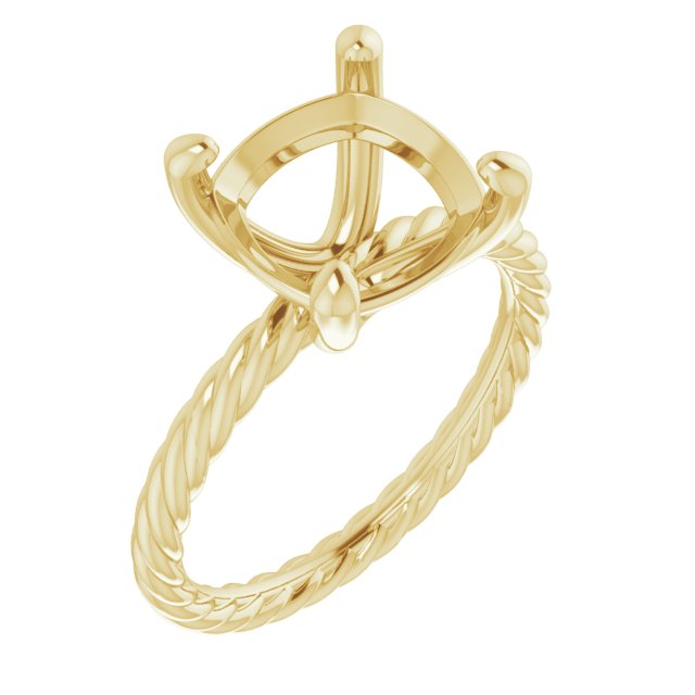 Solitaire Rope Engagement Ring