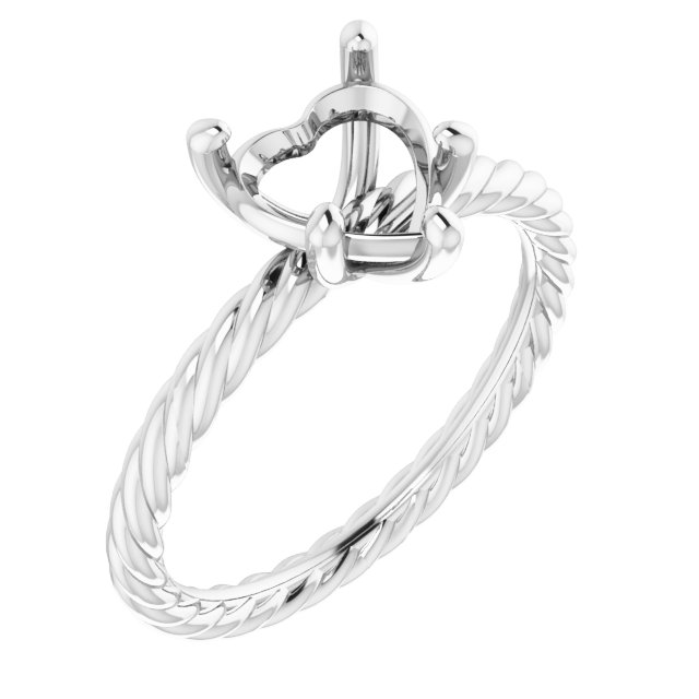 Solitaire Rope Engagement Ring