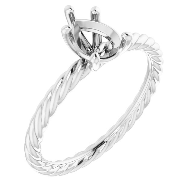 Solitaire Rope Engagement Ring