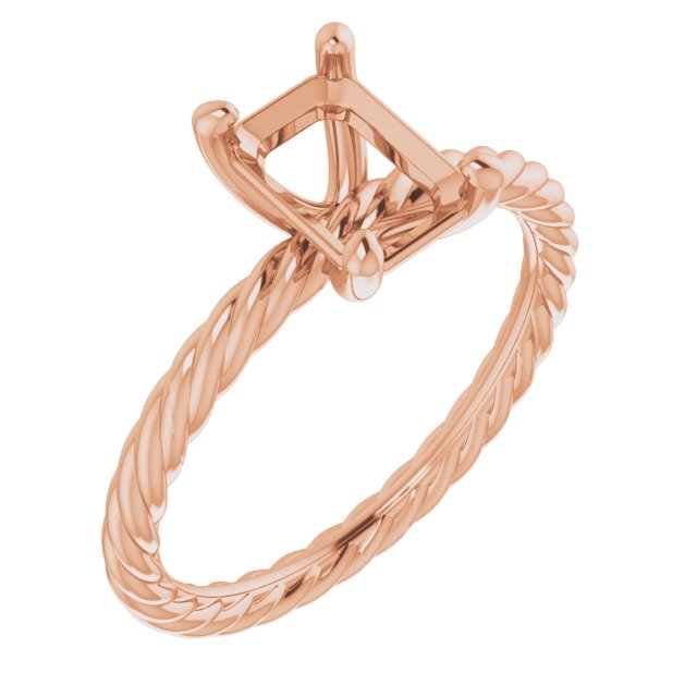Solitaire Rope Engagement Ring