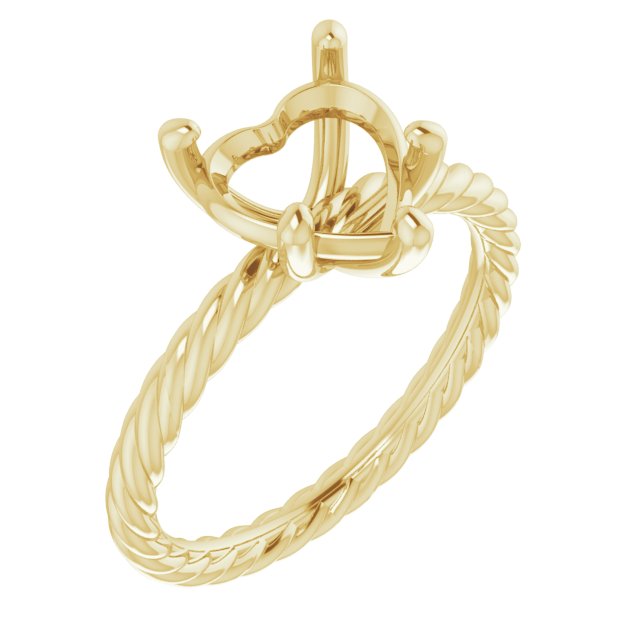 Solitaire Rope Engagement Ring