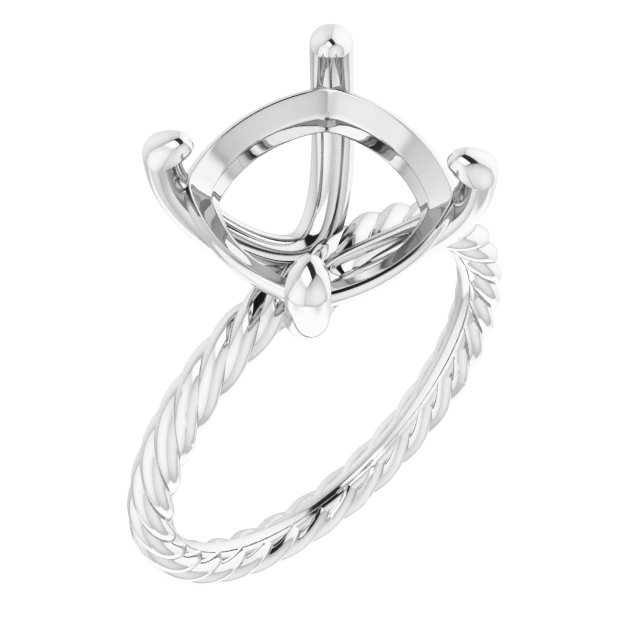 Solitaire Rope Engagement Ring