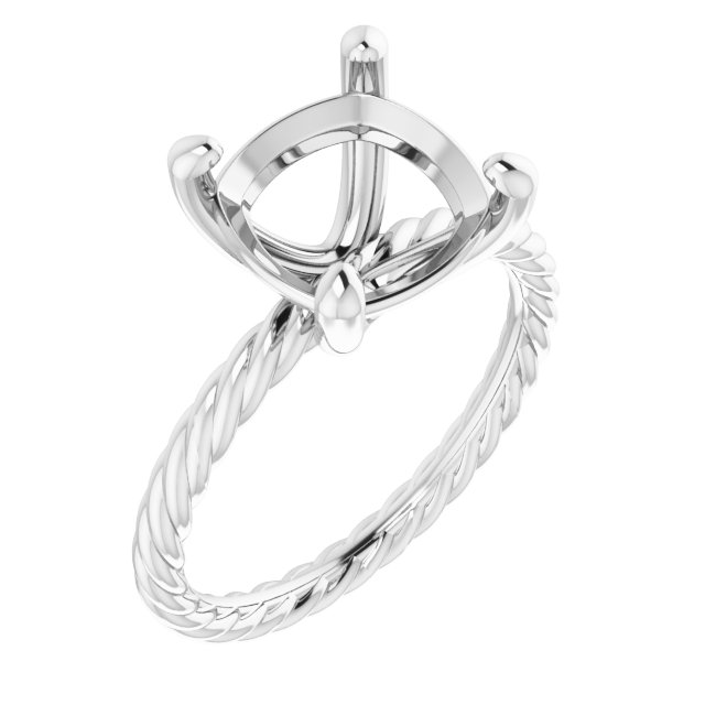 Solitaire Rope Engagement Ring