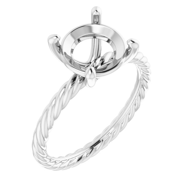 Solitaire Rope Engagement Ring