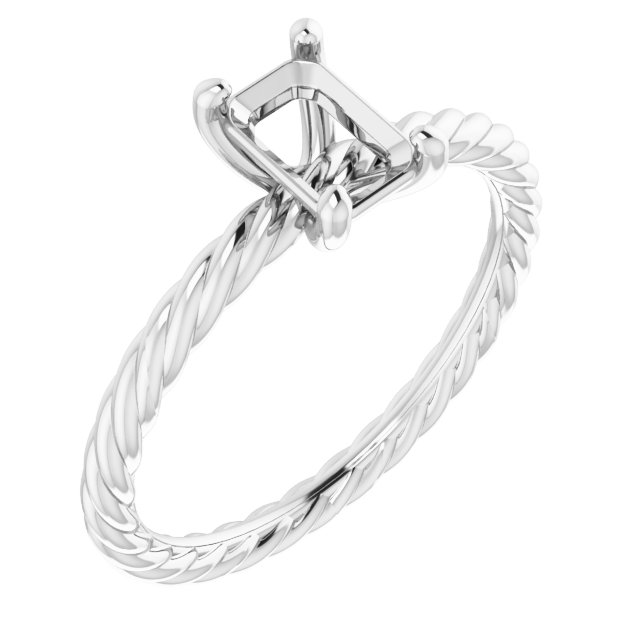 Solitaire Rope Engagement Ring