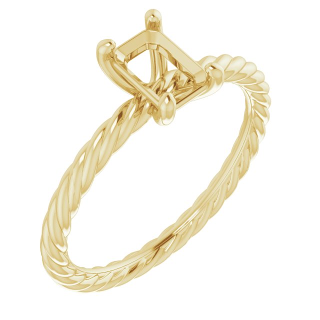 Solitaire Rope Engagement Ring