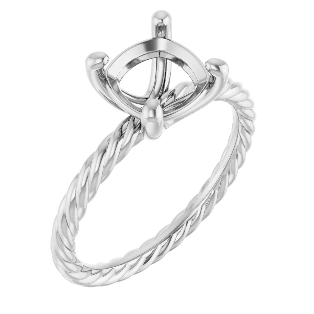 Solitaire Rope Engagement Ring