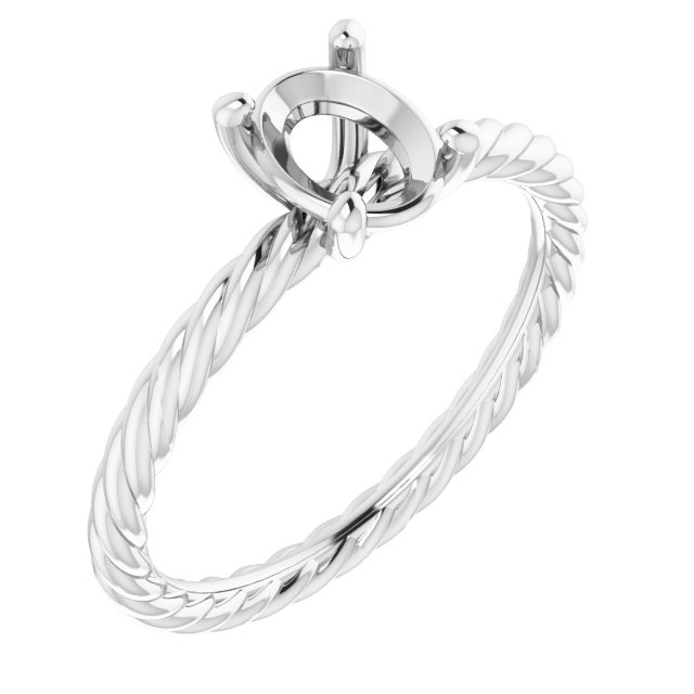 Solitaire Rope Engagement Ring