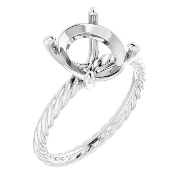 Solitaire Rope Engagement Ring