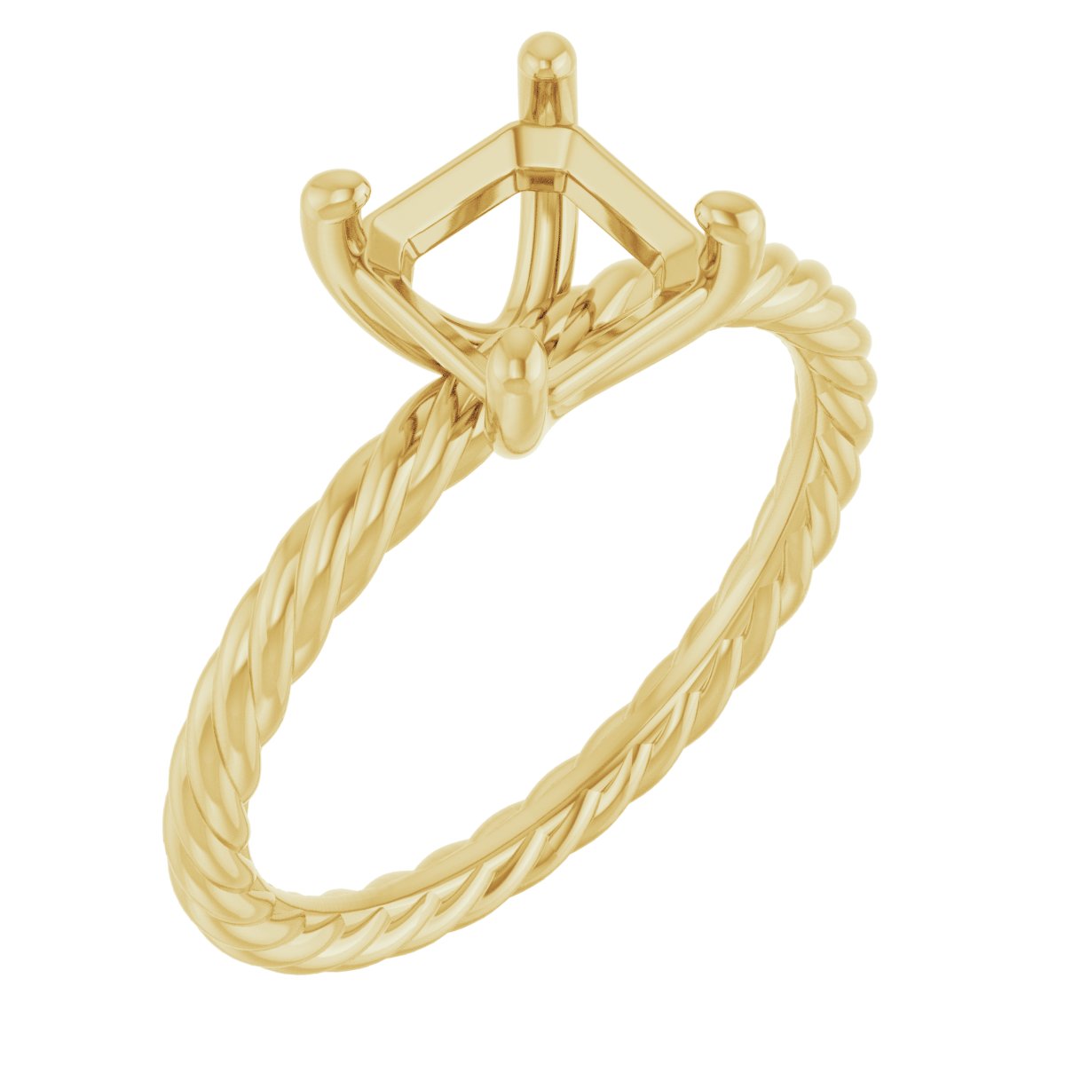 Solitaire Rope Engagement Ring