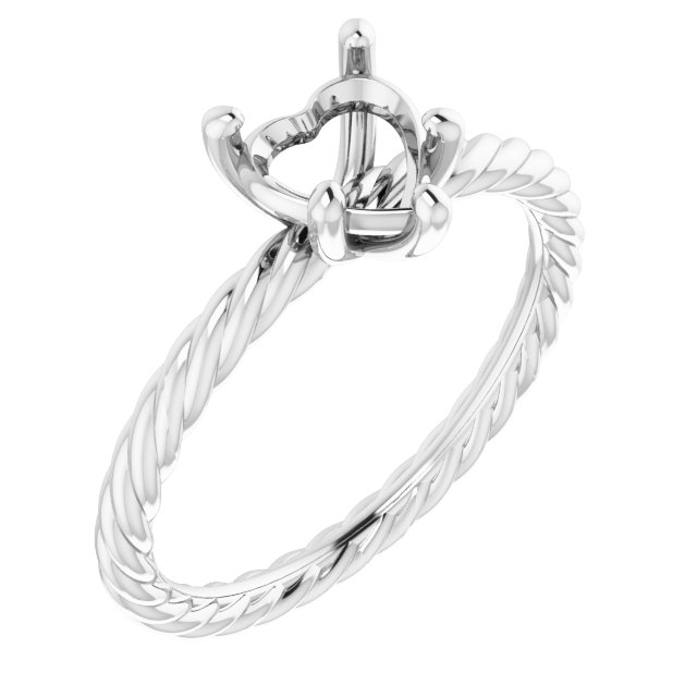 Solitaire Rope Engagement Ring