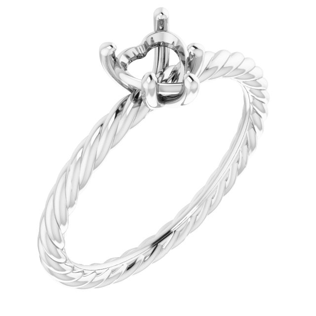 Solitaire Rope Engagement Ring