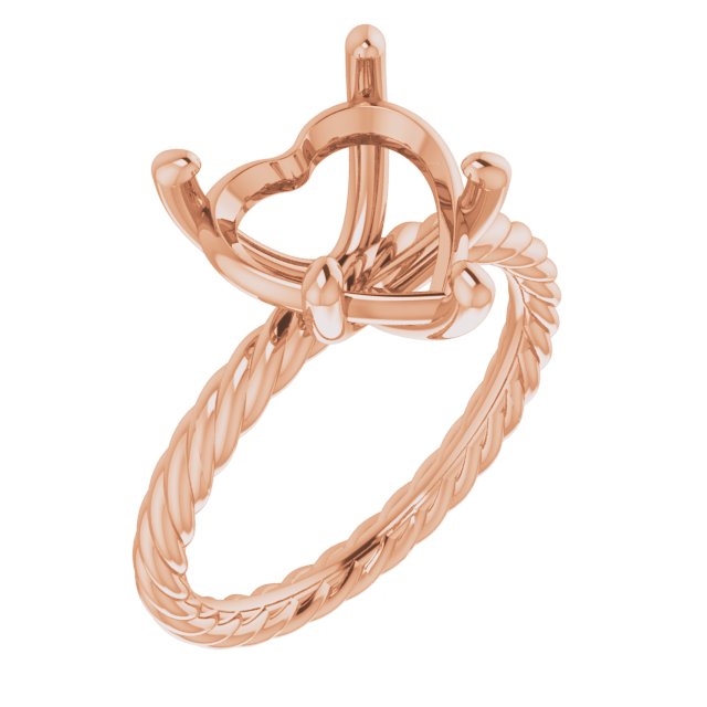 Solitaire Rope Engagement Ring