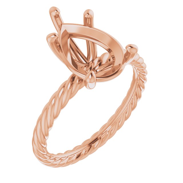 Solitaire Rope Engagement Ring