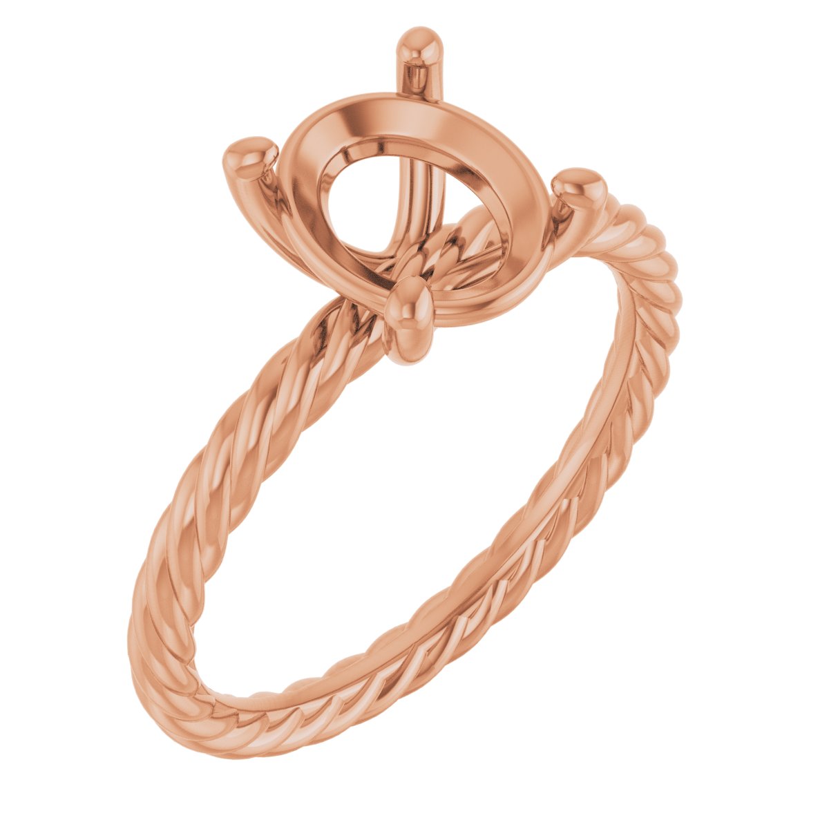 Solitaire Rope Engagement Ring