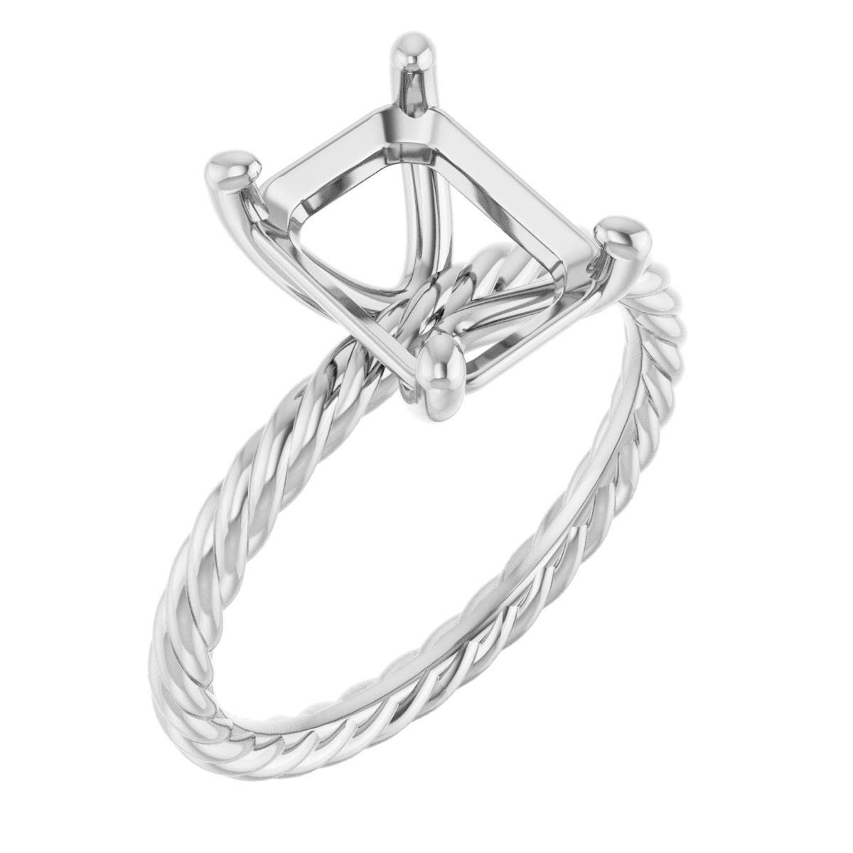 Solitaire Rope Engagement Ring