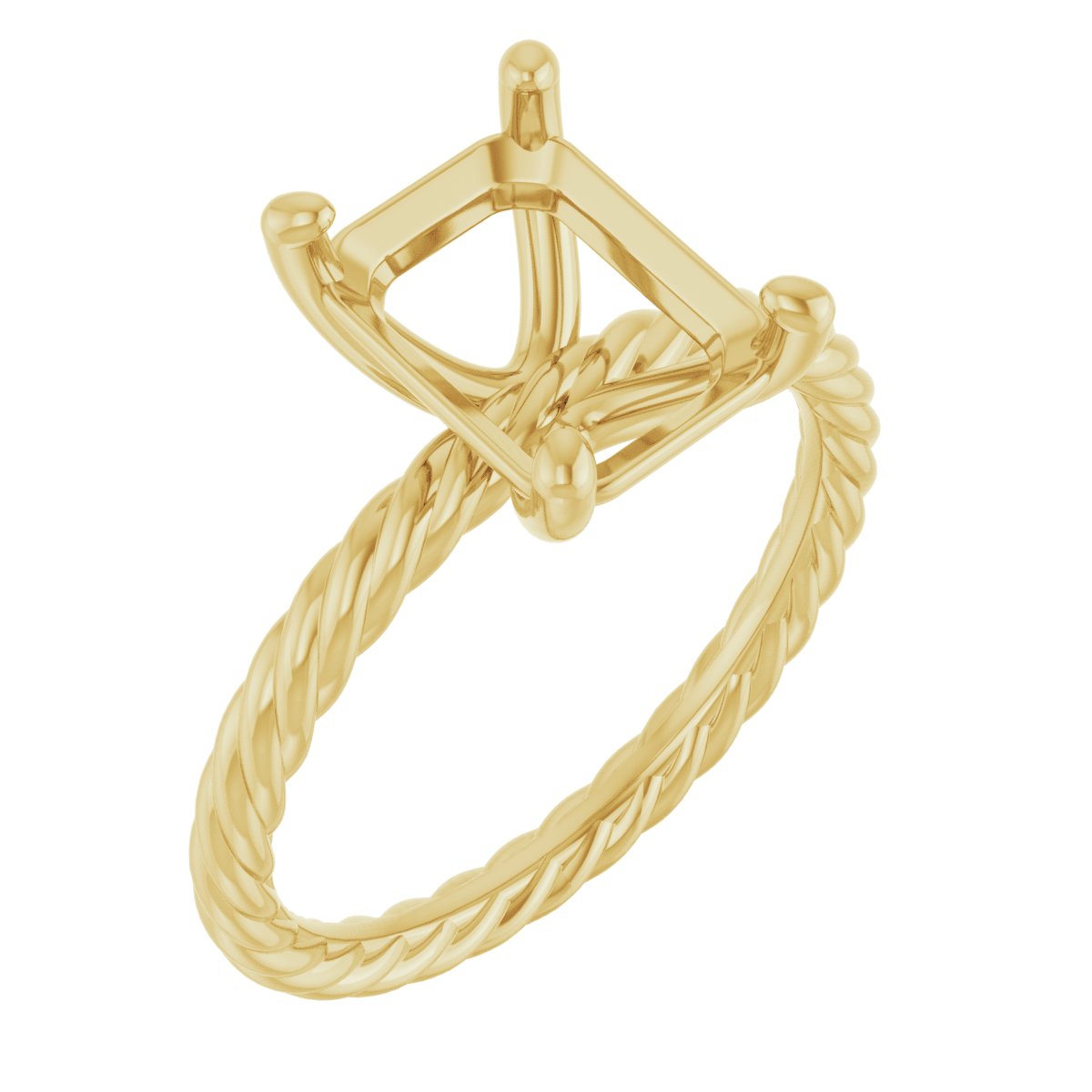 Solitaire Rope Engagement Ring