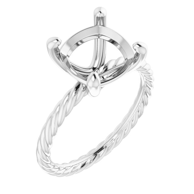 Solitaire Rope Engagement Ring