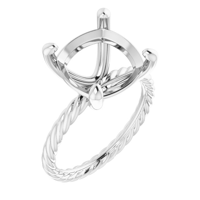 Solitaire Rope Engagement Ring