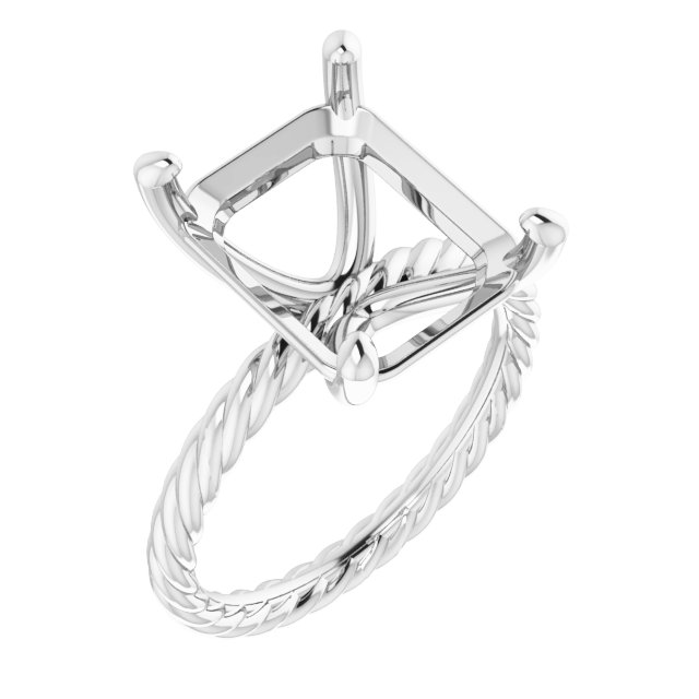 Solitaire Rope Engagement Ring