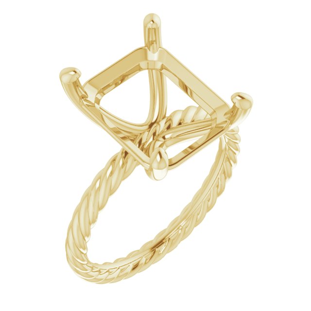 Solitaire Rope Engagement Ring