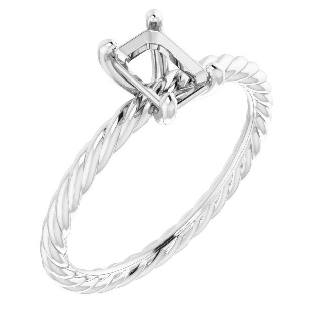 Solitaire Rope Engagement Ring