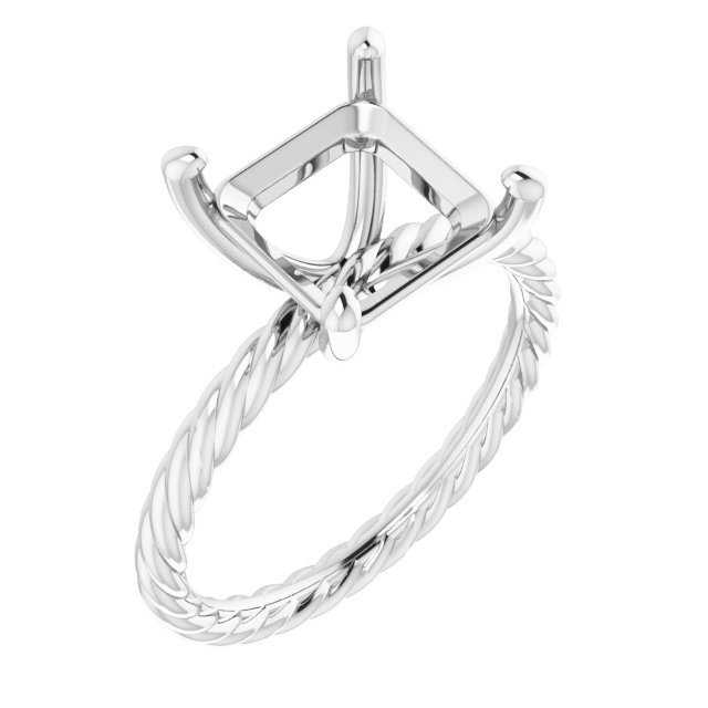 Solitaire Rope Engagement Ring